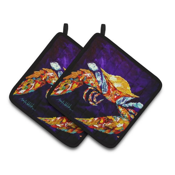 Caroline's Treasures Crab The Right Stuff Pair of Pot Holders