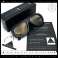 thumbnail image 7 of Retro Futurism Bold Flat Top Thick Plastic Racer Fashion Sunglasses [Ivory - Silver Mirror], 7 of 7