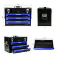 thumbnail image 4 of 3 Drawers Tool Box with Mechanic Tool Set, Heavy Duty Metal Organizer Case with Key Locking and Pull Handle, Household Hand Tool Kit with Socket Wrench Sets for Handyman, Homeowner, 4 of 9
