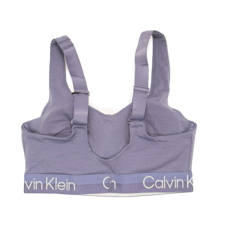 Calvin Klein Women's Structure Cotton Lightly Lined Bralette, Bleached  Denim,S - US 