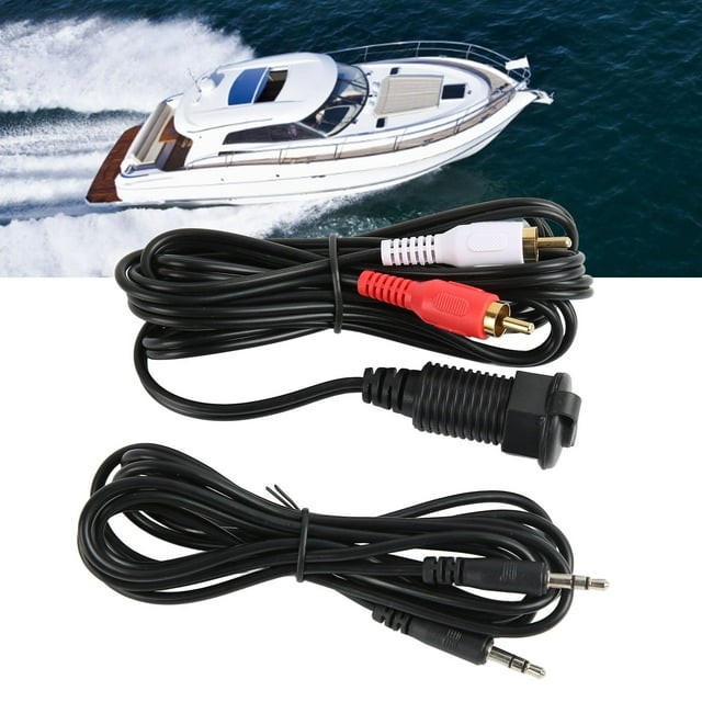 Cable de Montaje del Panel de Tablero, Cable de Montaje de Panel Aux Resistente Al Desgaste PVC LIGERO DE 3.5 mm A 3RCA Para Motocicleta para Automóril