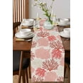 thumbnail image 2 of Red Coastal Table Runner Vintage Coral Ocean Modern Sea Abstract Tablerunners 13 x 70 Inch, Table Decorations Tabletop Scarf for Summer Gathering Holiday Farmhouse Kitchen Dining Decor, 2 of 6