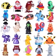 Wind Up Toys 25pcs Wind-up Animals Toys Assorted Animals Bulk Flipping Walking Jumping Clockwork Toy Party Favors Toy for Birthday Birthday Party Favors,Classroom Prizes,Treasure Box