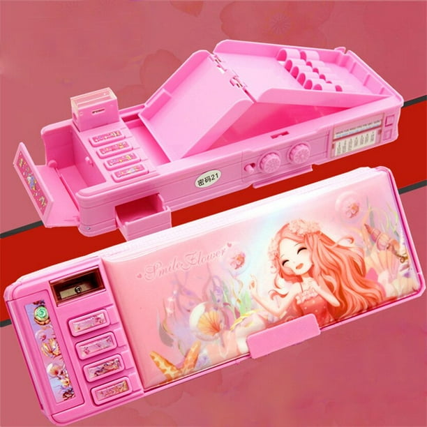 Estuche para lápices con contraseña Material multifunción Escolar Kawaii caja bonita papelería útiles escolares Etui Kalemlik Estuche para lápices hola suerte unisex