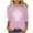 Pink, variant on Easter 3/4 Sleeve Shirts for Women Plus Size Tops Christian Faith T-shirt Jesus Cross Graphic Tees Loose Casual Round Neck Tee Top Army Green M