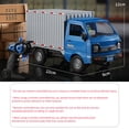 thumbnail image 2 of 1/16 Scale 2.4GHz Remote Control City Transport Truck with Multi-Directional Driving, Colorful LED Lights, Tail Spray Function, Manual Door Opening & Rear Cargo Storage - Blue Single Battery Version, 2 of 6