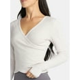 thumbnail image 4 of Avia Women's Reversible Wrap Top with Long Sleeves, Sizes XS-XXXL, 4 of 7