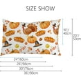 thumbnail image 2 of Pillowcases Autumn Pumpkins Mushrooms Pillow Cases Set of 2 Pillow Cover Cushion Case Rectangle Pillowcase with Hidden Zipper 20x30 Inch Home Decor, 2 of 6