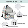 thumbnail image 4 of White Dinosaurs Colorful Species Pattern Cute School Backpack Bag for School with Padded Back and Adjustable Shoulder Straps 15.25"x11.5"x5.25", 4 of 5