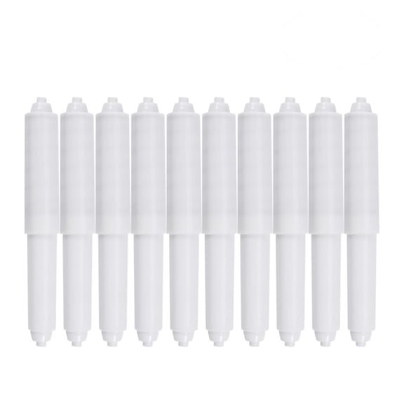NUOLUX 10Pcs Toilet Paper Roller Fit-All Style Plastic-Spring Loaded White Toilet Paper Roller Bathroom Paper Holder Replacement