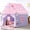 Pink Grey, variant on QW Kids Tents Indoor for Girls, Toddler Play Tent Large Fairy Playhouse for Baby Inside Princess Castle House Child Teepee Gift Toys(Pink)