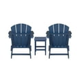 thumbnail image 4 of 5-Piece Outdoor Patio Adirondack Chair with Ottoman and Side Table Set, Navy Blue, 4 of 4
