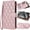 Rose Gold, variant on for Google Pixel 10/10 Pro Crossbody Wallet Leather Phone Case, Handbag Purse Zipper Pocket Folio Flip Cover Kickstand, Multi Card Holder Cash Slot Magnetic Buckle Wrist Lanyard Shoulder Strap