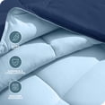 thumbnail image 3 of Edredón de Plumón Alternativo Reversible Bare Home Colección 1800 para Todas las Estaciones Tamaño Twin/Twin-XL Azul Oscuro/Azul Claro, 3 of 8