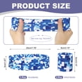 thumbnail image 2 of Sweat Band Set Sports Terry Cloth Headband Wristband Set 8"x2" Sweat Absorbing Head Band Blue, 2 of 6