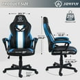 thumbnail image 7 of JOYFLY Ergonomic Gaming Chair Sturdy Office Computer Chair PU Leather, 250lbs Load, Blue&Black, 7 of 7