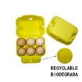 thumbnail image 4 of 20PCS Reusable Egg Carton 6 Count Bulk Egg Glad Storage Containers for Farm Fresh Eggs Half Dozen Eggs Easter Empty Egg Tray Chicken Egg Basket Organic Eggs Paper Pulp Fiber Egg Cartons (Yellow), 4 of 6