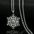 thumbnail image 2 of Collier Pendentif Flocon de Neige Mode Ras-du-Cou Femmes Bijoux de Noël Collier de Noël avec Initiales Colliers Extra Longs pour Femmes Colliers pour Femmes Chaîne de Collier Femme Tendance Collier de Perles Superposé Lot de, 2 of 3