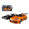 Fast & Furious Die-Cast Vehicle 2-Pack '68 Dodge Charger Street & Toyota Supra