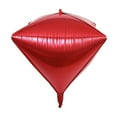 thumbnail image 4 of BalsaCircle 3 Red 4D Diamond Mylar Foil Plain 16" Balloons Wedding Party Decorations, 4 of 4