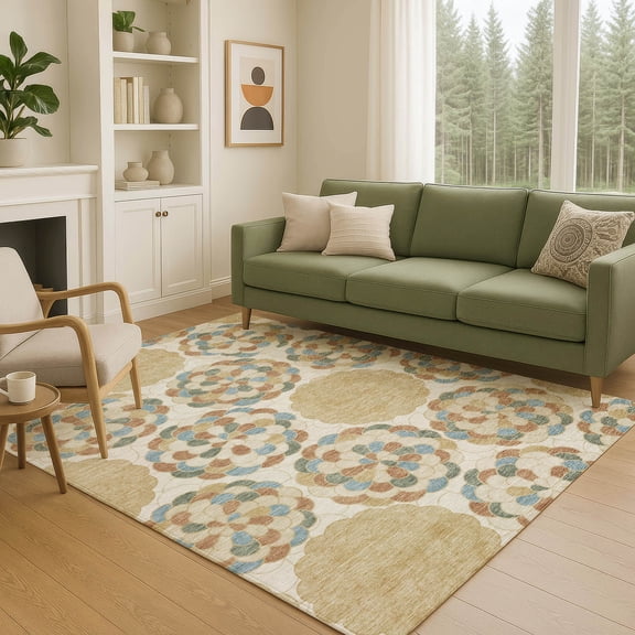 Addison Rugs Chantille Indoor/Outdoor Transitional Casual Beige Machine Washable Rectangle Rug, 10' x 14'