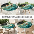thumbnail image 7 of Teal Marble Gold Line Pattern Round Fitted Tablecloth with Elastic Edge,Dining Table Cover Waterproof,Outdoor Round Tablecloth for Camping,Dining,Indoor and Outdoor, 7 of 7