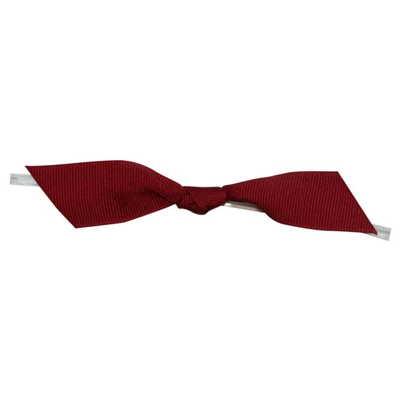 Reliant Ribbon - 5175-08405-2X2, Grosgrain Twist Tie Flair Bows Bows, Cranberry, 7/8 Inch, 100 Pieces