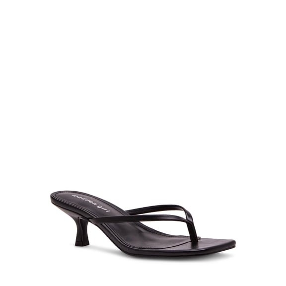 Madden Girl Women's Charlene Thong 2 inch Kitten Heel Sandal