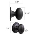 thumbnail image 2 of Matte Black Egg Dummy Door Knob, Universal Fit, Left and Right Hand Compatible, 2 of 10