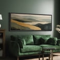 thumbnail image 3 of Large Framed Canvas Wall Art Abstract Mountains Landscape Print for Living Room Decoration - 60"x20" Black Framed, 3 of 8