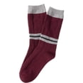 thumbnail image 2 of Lian LifeStyle Women's 5 Pairs Cotton Blend Crew Socks Striped HR1784 Casual Size 6-9 5 Colors, 2 of 4