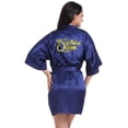 thumbnail image 7 of LYMAYTER Birthday Satin Robe‌ for Women's Short Kimono Summer Party Sleepwear Bathrobe S-2XL, 7 of 7