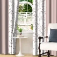 thumbnail image 5 of Lfeey Leaf Print Room Darkening Pinkout Curtains for Bedroom Living Room, Grommet Curtains Pink and White, 42x63 Inches, 2 Panels, 5 of 7