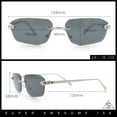 thumbnail image 3 of Luxury Gangster Rimless Jaguar Head Hinge Showy Sunglasses Silver - Black, 3 of 8