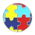 thumbnail image 4 of TechWave Awareness Metal Lapel Pins Set Of 5: Puzzle Piece Heart Ribbon & Badge Design Embellishments Rhinestone Embellishments for Crafting Men Lapel Pin for Suits Brooches for Men Wreath Brooch, 4 of 7