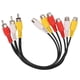 thumbnail image 2 of New 3 RCA Male To 6 RCA Female Plug Splitter Audio TV DVD Video Adapter AV Cable, 2 of 5