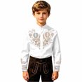 thumbnail image 3 of Kiijoy Boys Western Long Sleeve Cowboy Shirt Casual Button Down Shirt Top, White, 9-10 Years, 3 of 3