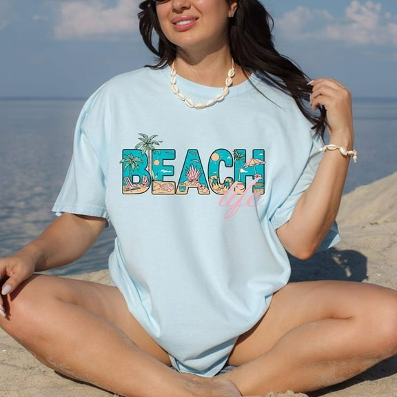 BandRole Beach T-Shirt, Ocean Lover Gift, Retro Vacation Shirt for Women,