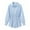 Blue, variant on Women's Button down Shirts Trendy Long Lantern Sleeve Collared Work Office Blouse Casual Solid Smocked Tops
