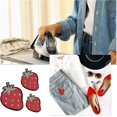 thumbnail image 4 of 6 Pieces Strawberry Applique Patches Embroidered Iron On Patches Cute Jean Patches Strawberry Red Appliques Funny Clothing Patches For Kids Vest Jacke, 4 of 4