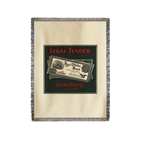 Legal Tender Brand - Fillmore, California - Citrus Crate Label (60x80 Woven Chenille Yarn (Best California Legal Ar 15)