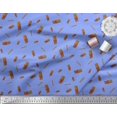 thumbnail image 3 of Soimoi Blue Poly Georgette Fabric Log & Dots Print Fabric by Yard 52 Inch Wide, 3 of 3