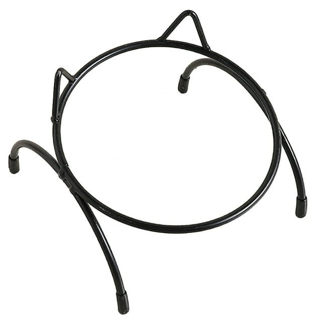 Support de Bol en Fer pour Animaux de Compagnie Design Oreilles de Chat Support de Bol pour Chatons