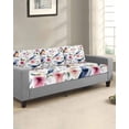 thumbnail image 2 of Colorful Birds Sofa Couch Cushion Covers Washable, Removable Stretchable Sectional Couch Covers, Sprimg Pink Flower Pastoral Branch Slipcovers for L & T Shape Sofa Furniture Protector S Size 2 pcs, 2 of 7