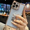 thumbnail image 1 of Bling 3D Crystal Holder stander Phone Case para iphone 14 Pro Max Plus + 11 13 Pro Max 12 Pro Cover Fivean unisex, 1 of 2