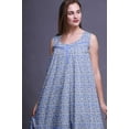 thumbnail image 2 of Bimba Bleu Lavande7 Chemises de Nuit en Coton à Imprimé Marguerites pour Femmes Robe Sans Manches Tenue de Nuit Robe Maxi XX-Grand, 2 of 6