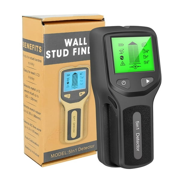 Stud Finder Wall Scanner - 5 in 1 Stud Detector with Intelligent  Microprocessor Chip and HD LCD