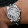 thumbnail image 2 of Pre-Owned Rolex Datejust 41MM 116300 Diamond Paved Roman Dial Diamond Bezel Stainless Steel Oyster Bracelet, 2 of 9