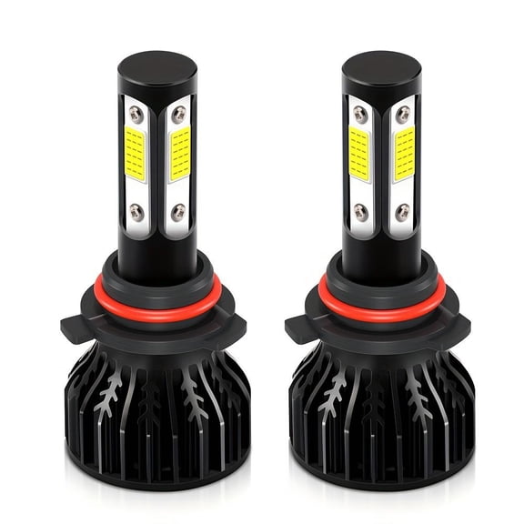 2pcs Headlight LED Bulb Light Lamp 9005/HB3 9006/HB4 9007 H4 H7 H11 H13 High Low Beam, 6000K White 30000LM 190W Four-sided COB Chip 360 Beam Angle, Newly Designed Lamp, Easy To Install