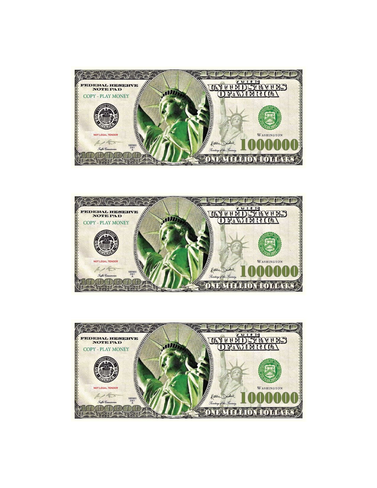Play Money Toy Dollar Bills Play Copy Money For Kids 20 Pieces One